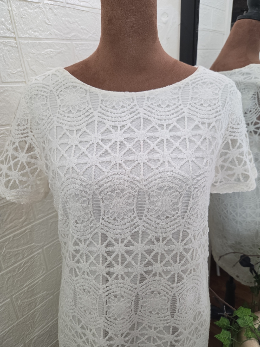 Lulu's White Crochet Lace Mini Dress